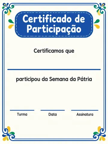 Modelo de certificado