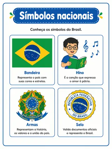 Folha Símbolos nacionais