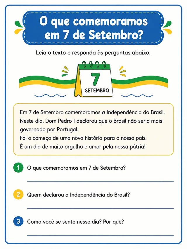 O que comemoramos em 7 de Setembro