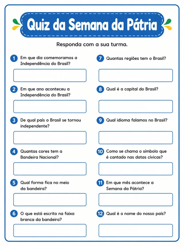 Quiz da Semana da Pátria