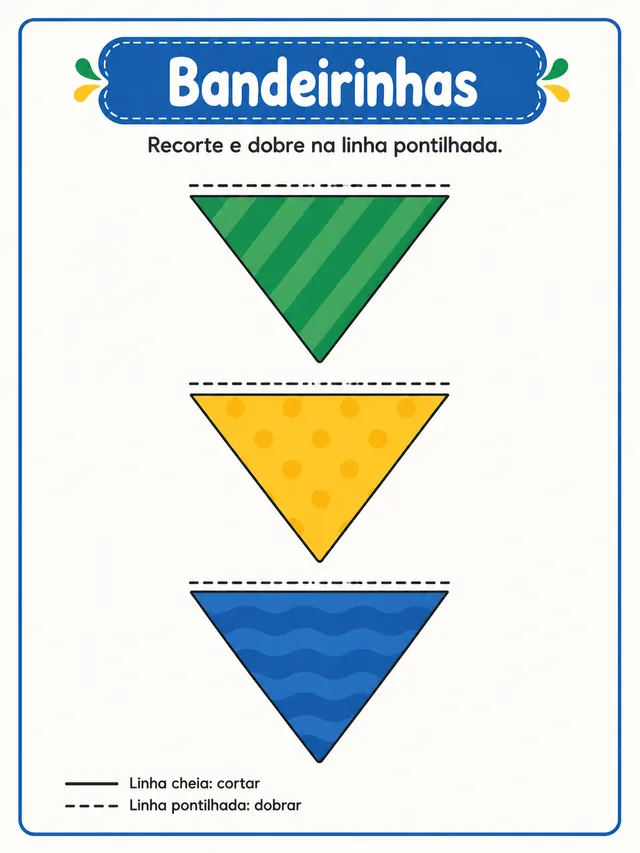 Bandeirinhas decorativas do módulo 2
