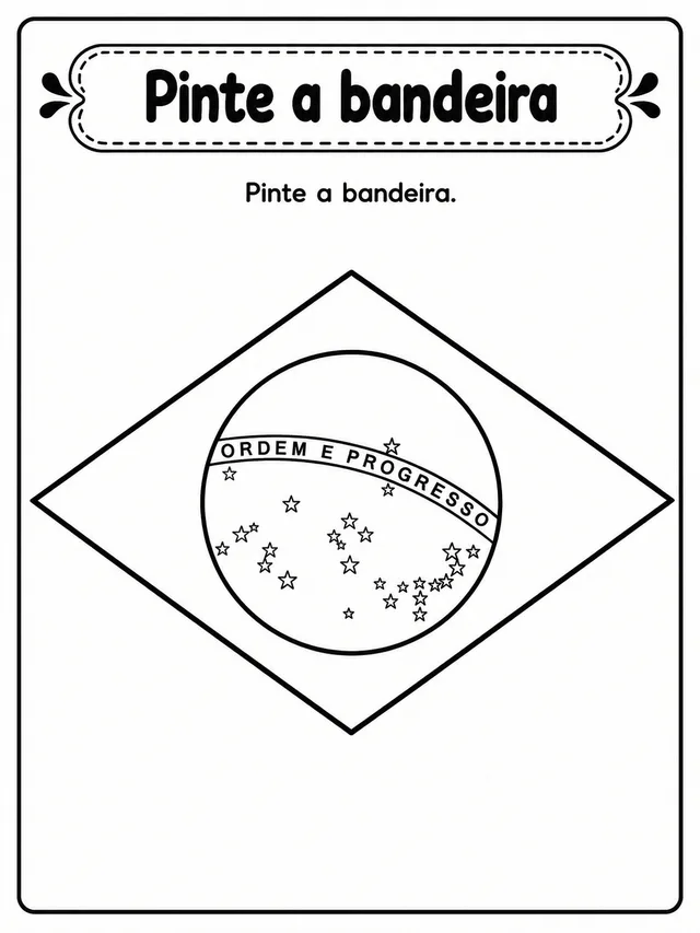 Versão simplificada: pinte a bandeira