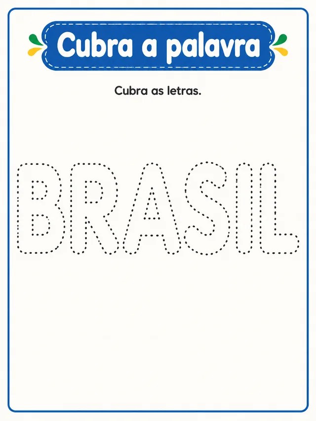 Versão simplificada: cubra o contorno do Brasil